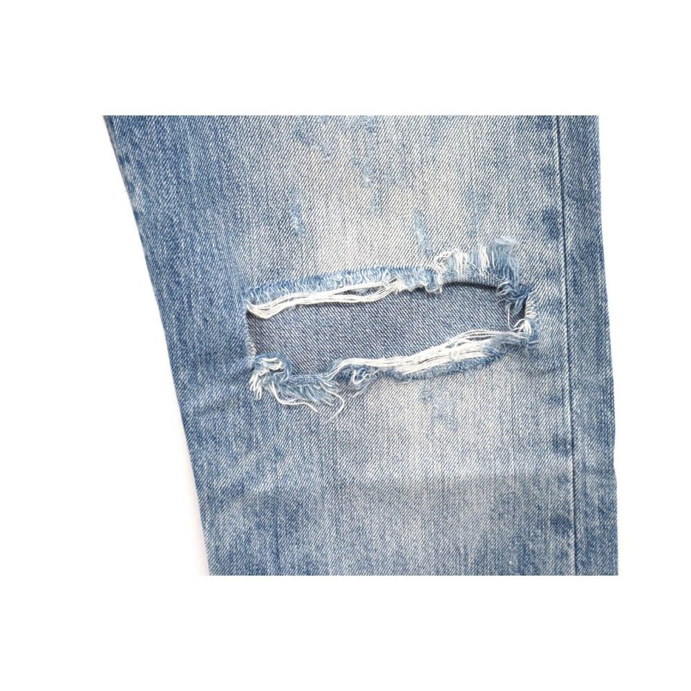 Levi's 501 Size 28 Straight Denim Jeans Men Distressed Faded - Picture 9 of 13